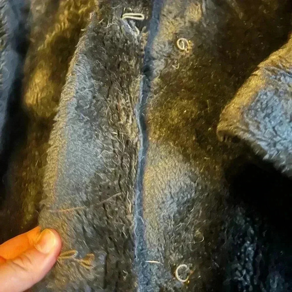 Vintage Monterey Fashions Black  Faux Fur Coat Size M - Picture 2 of 5